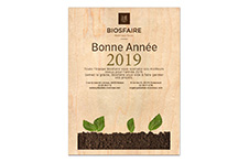 Carte de voeux en bois format A5